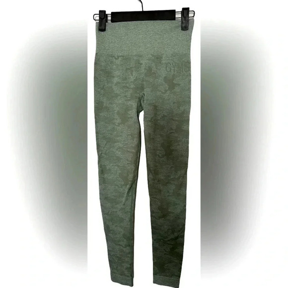 Light green Gymshark compression leggings Sz XS. #001 - Picture 1 of 3